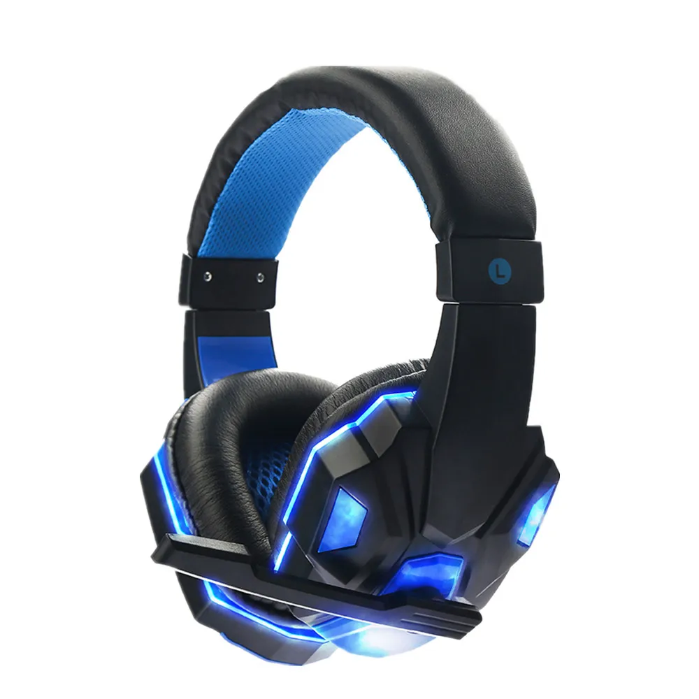 Sy830mv fones de ouvido de jogos para o gamer com fio som estéreo de ruído cancelando o computador de Heandphone com LED microfone