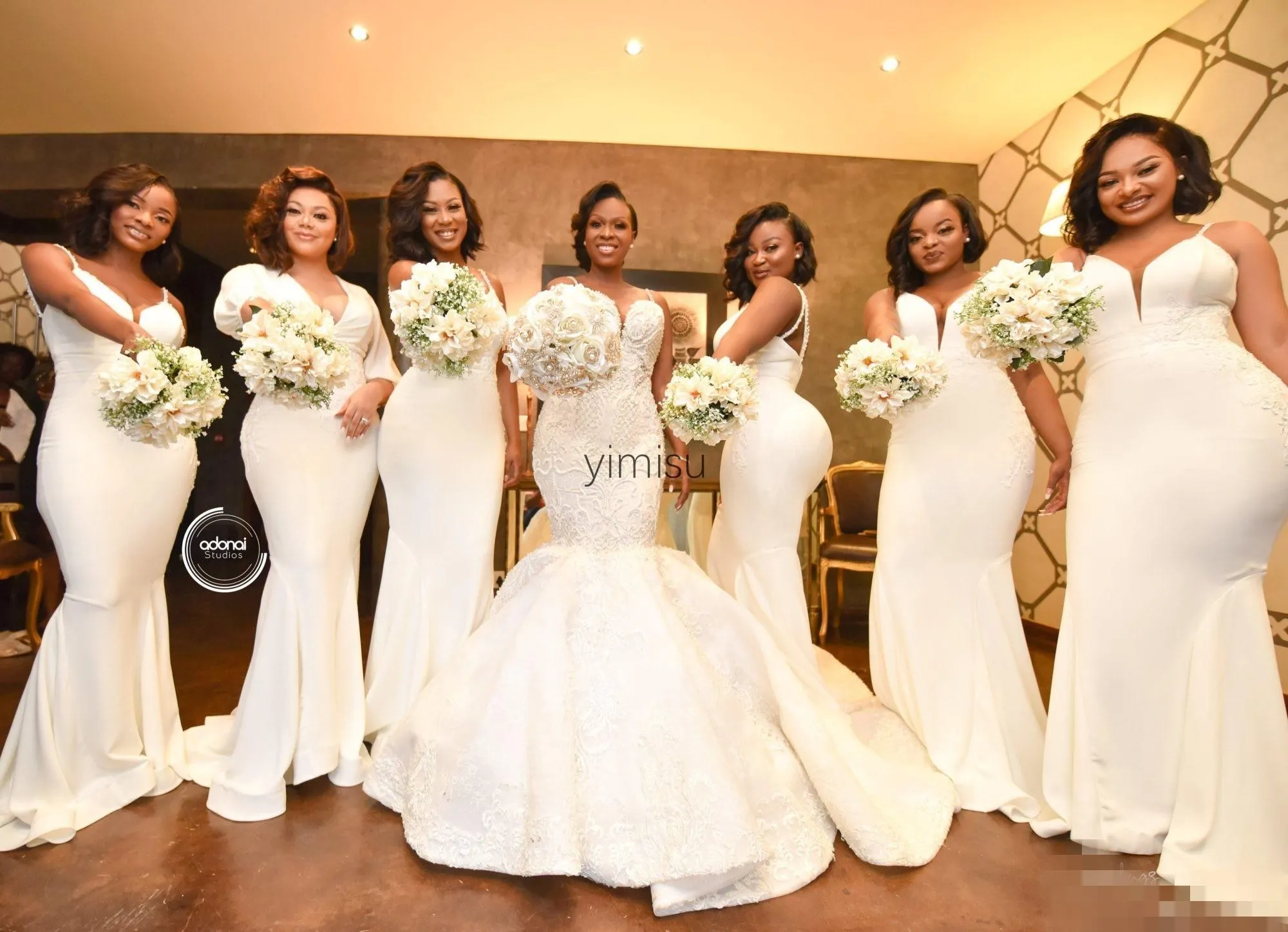 ivory bridesmaid dresses