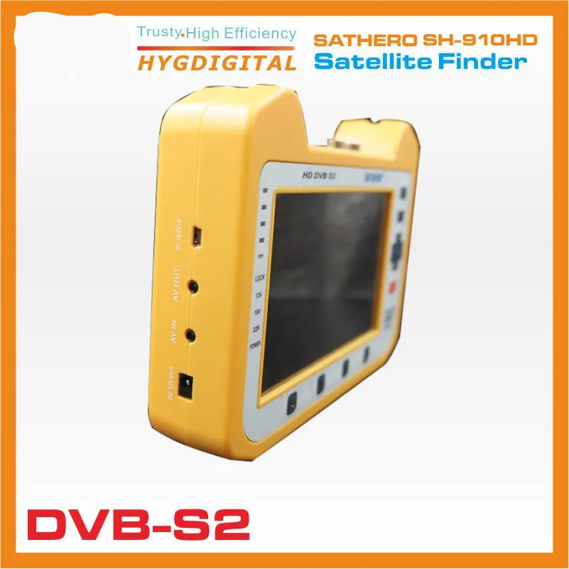 Freeshipping SH-910HD DVB-S2 Digital Satellite Finder Meter Satfinder HD z funkcją analizatora widma w czasie rzeczywistym 7 cal