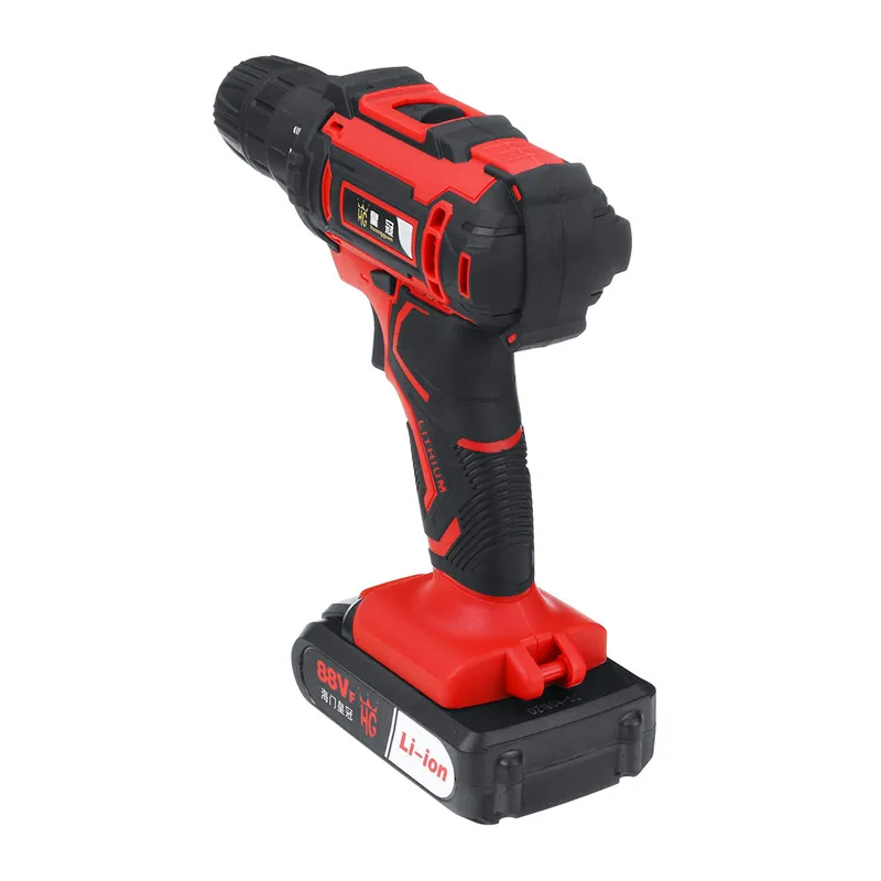 88VF 25+1 Gear Li-ion Battery Electric Drill 2 Speed Cordless Power Drill Drilling Tool 1 Or 2 Batteries 10mm Chuck