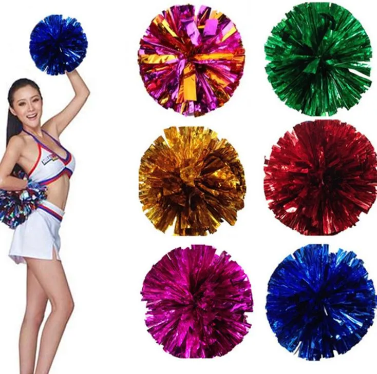 100 Pz i Pon Pon Cheerleading Cheering Pompon 50g Metallic Pom Pom