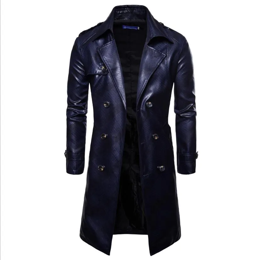 ジャケット・アウター LEATHER COMBINATION DOUBLE LAPEL COAT LEATHER COMBINATION DOUBLE LAPEL COAT