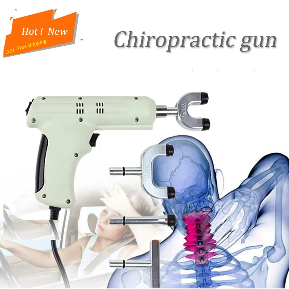 Spine Chiropractic 4 Heads Chiropractic Justeringsinstrument / Elskorrigering Gun Activator Massager / Impuls Justerare