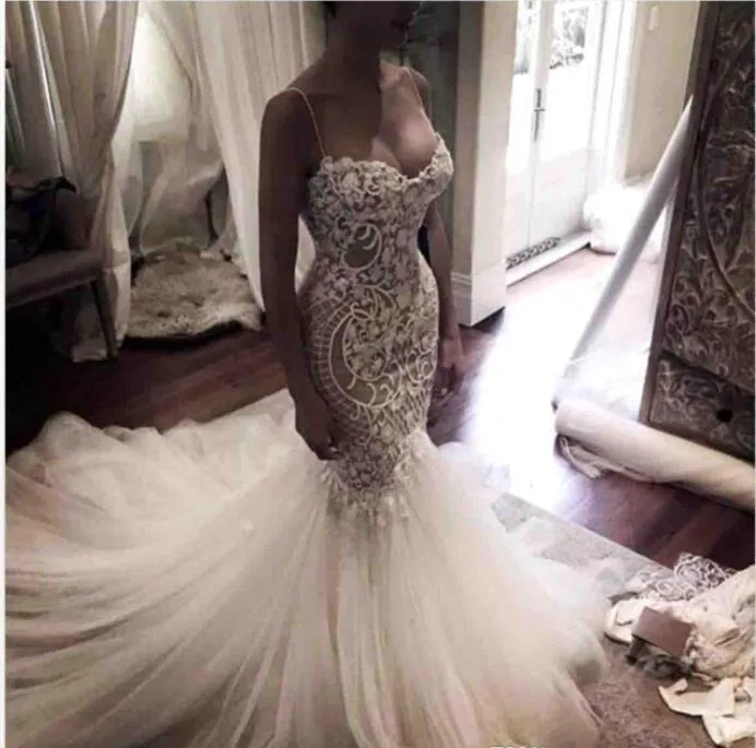 South African Black Girls Wedding Dresses Vintage Mermaid Spaghetti Straps Garden Country Bride Bridal Gowns Custom Made Plus Size