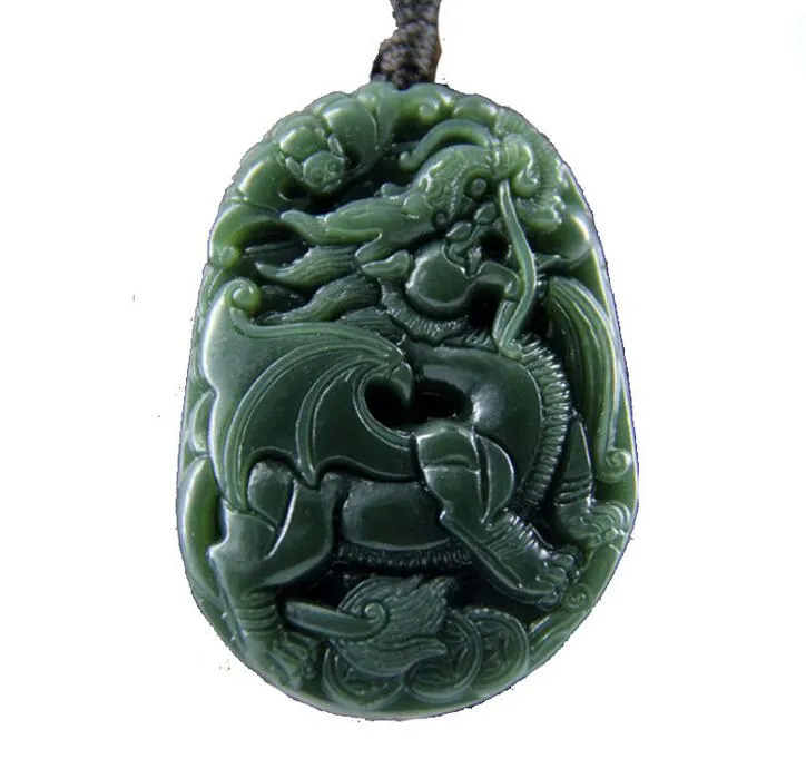 Collana + Certificato naturale Feitianxiu Donne Jade Pendant del Xinjiang Hetian Jade Mongolia Esterna Uomo Ciondolo