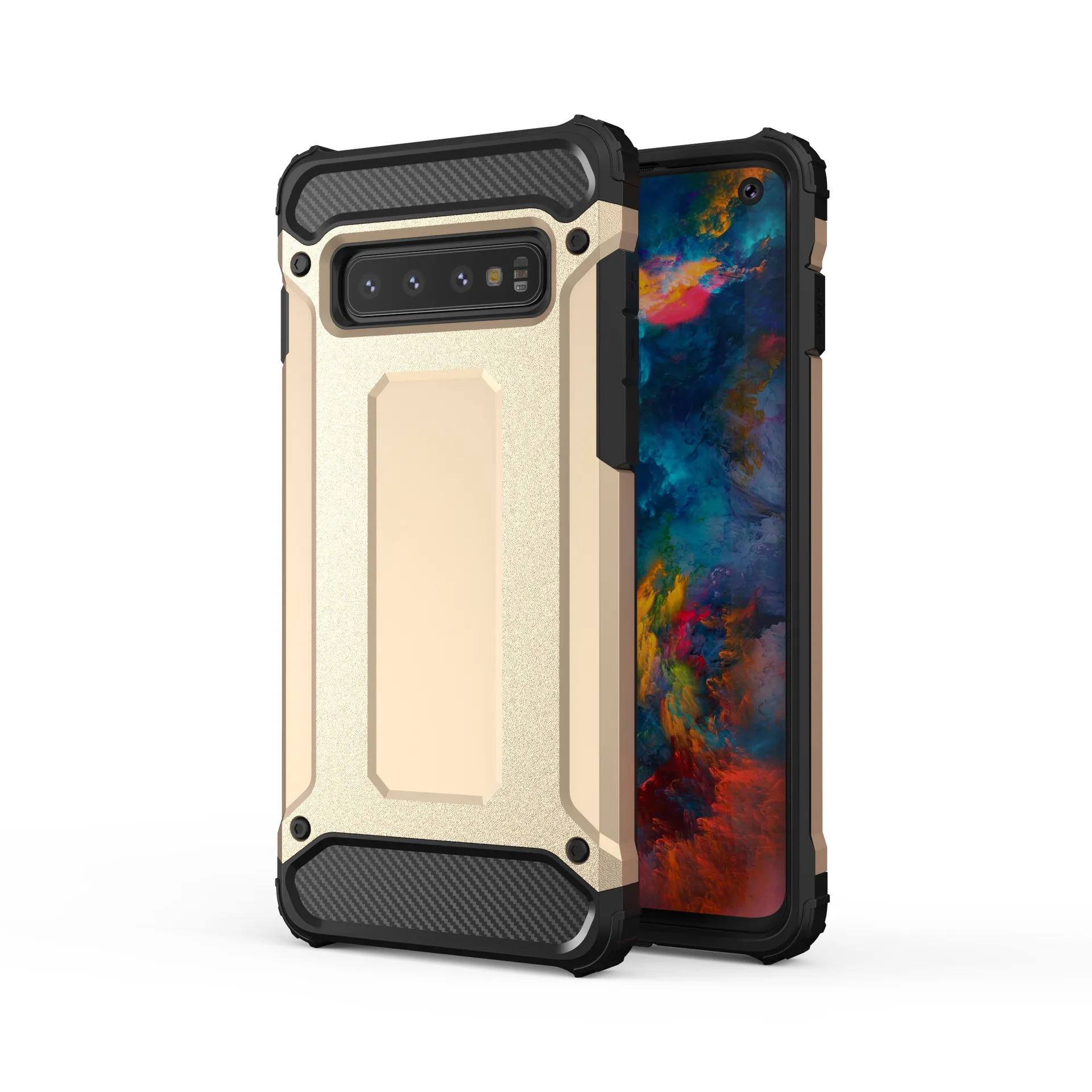 Armor Hybrid Defender Case TPU + PC Shockproof Cover dla Samsung Galaxy S10 S10 Plue S10E A10 A20 A30 A50 M10 M20 M30 50 sztuk / partia