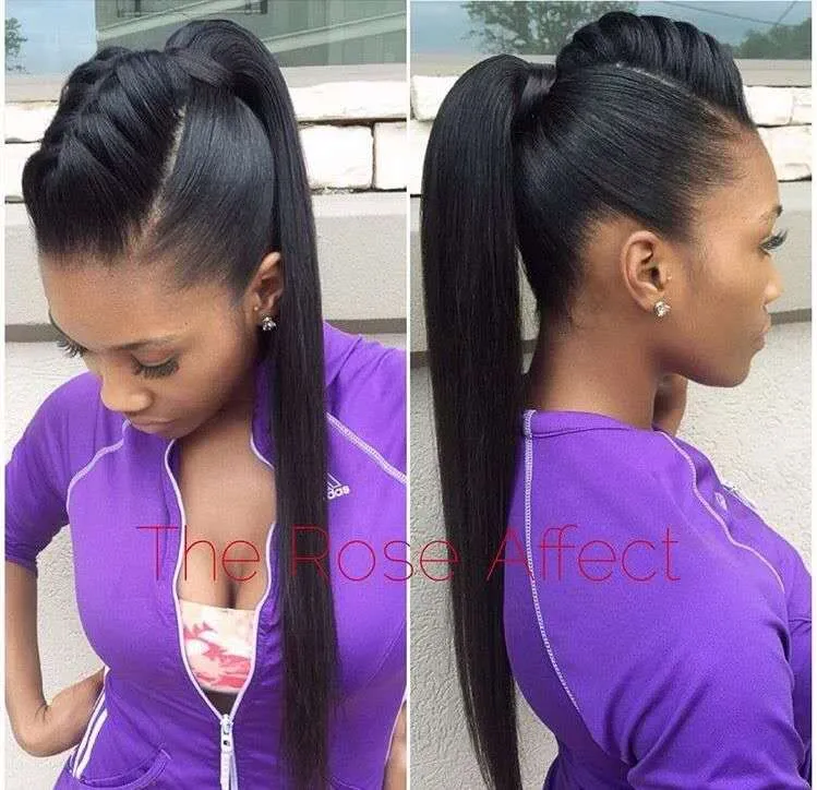 20+ Gorgeous Ponytail Hairstyle Ideas for Black Women | Braided ponytail  hairstyles, Sleek ponytail hairstyles, Hair ponytail styles