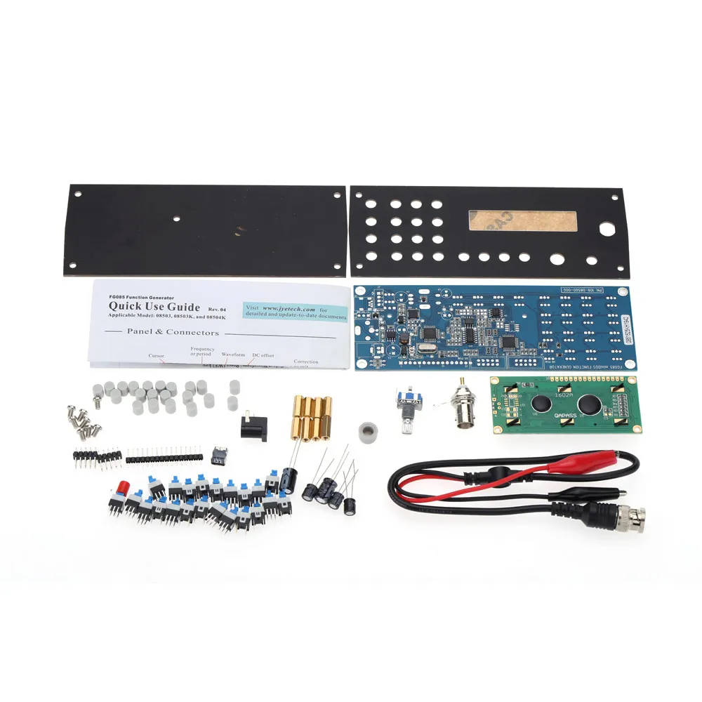 Freeshipping Digital Synthesis Signal Generator dds function signal generator diy kit +Panel Sine Square Sawtooth Triangle-Wave generador