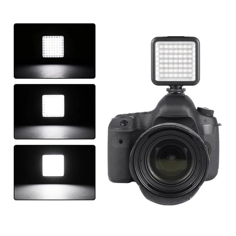 49 LED Video Light Hot Shoe Lampada Photo Studio Lighting Flash Lights per fotocamera Canon Nikon