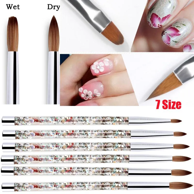 Saviland Acrylic Nail Brush Set - 6PCS Professional Acrylic Nail Art Brush  for Acrylic Application Acrylic Nails Extension & Carving for Nail Salon  Home DIY (Size 4# 6# 8# 10# 12# 14#)