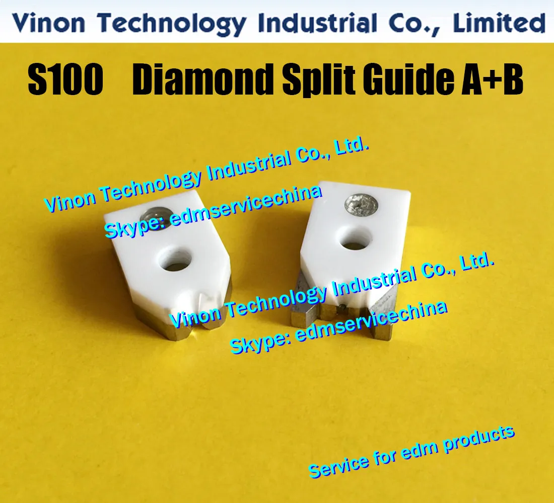 D = 0.11mm S100 EDMワイヤーガイドA + Bダイヤモンド3082983、AQ、A、EPOC、A320D、A325 W-EDM機のためのApp.11mm 0204443