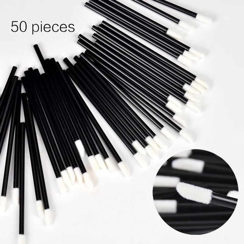 10000 pçs Novos Pincéis de Maquiagem Pincéis de Maquiagem Cosméticos Pincel de Lábios Batom Gloss Wands Aplicador Ferramenta de Maquiagem Pincel Preto Transparente