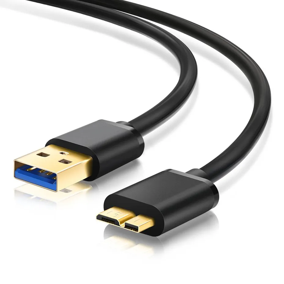 Câble USB 3.0 Vers Micro B Ultra Rapide, Câble De Transfert De Données, USB  3.05Gbps, Câble De Chargement Rapide Pour Disque Dur Galaxy Note 3 Du 1,67  €