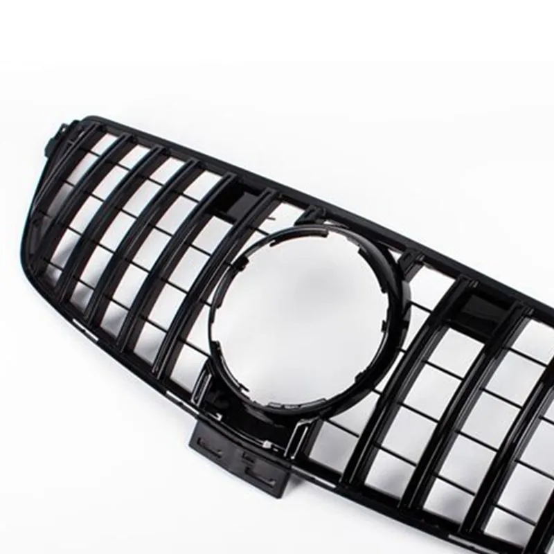 1 piece GT Style Black Front Racing Grill Grilles For GLE W292 COUPE ABS Silver Kidney Mesh Grille233W
