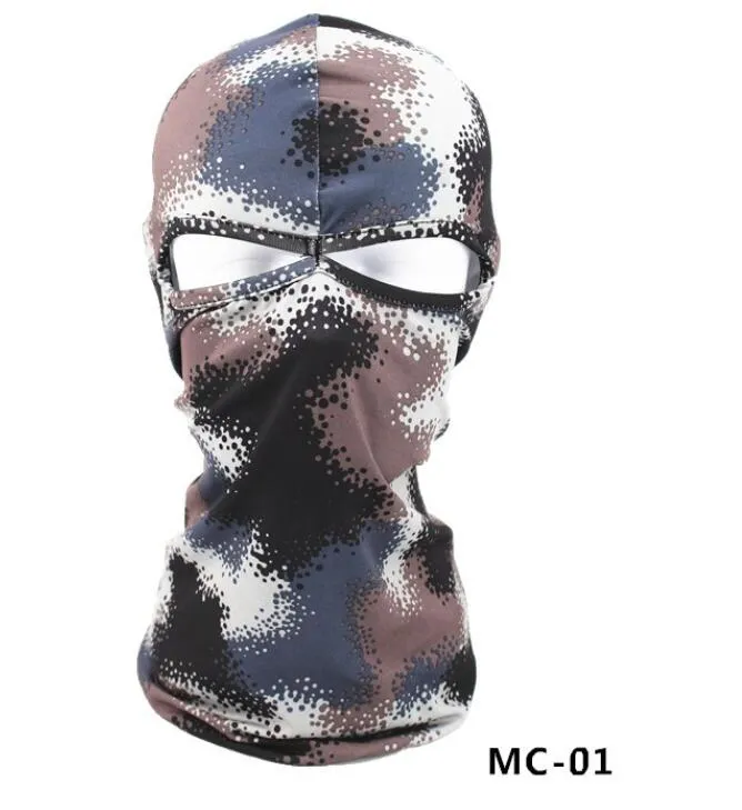 Spandex CS Headgear Wiatroodporna maski Camo Outdoor Tactical Riding Headwear Full Face Mask Zamaskowany Dustoodporny Kamuflaż Balaclava Hood