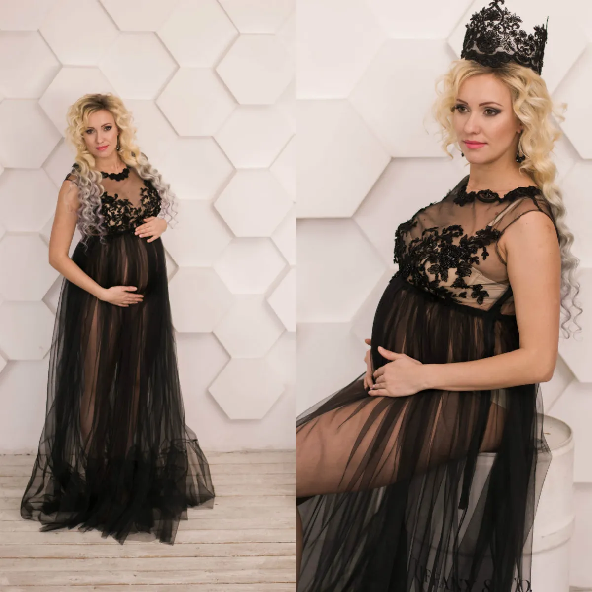 chinese dress ladies Black Satin Robe Set with Feathers – Elegant Luxury Sleepwear Xs / Black main image 0