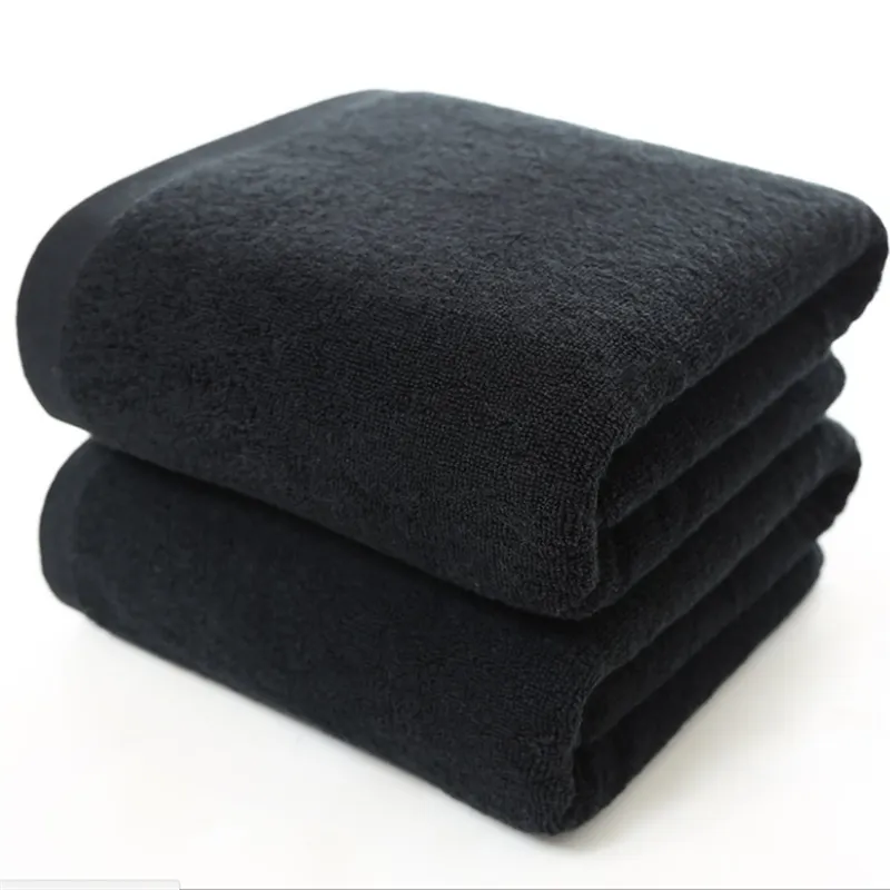 Nieuwe katoenen non-fading black handdoek 120 g verdikte volwassen mannen en vrouwen gezicht handdoeken kunnen worden aangepast in de groothandel