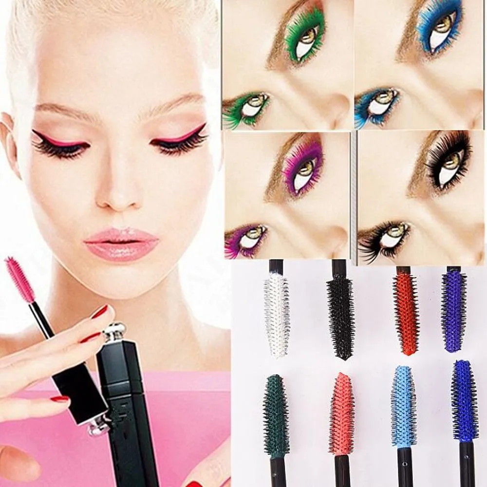 Colore Mascara Occhi Trucco Impermeabile Facile Rimuovi Punk Blu Bianco Rosso Nero Viola Allunga Ciglia Mascara Colore Professionale