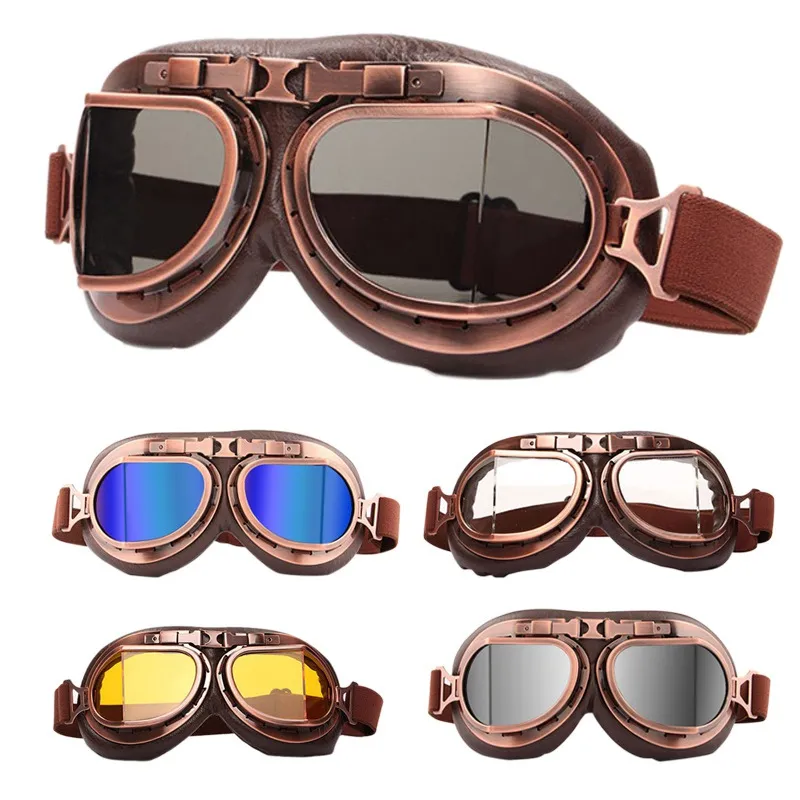 Retro Motorfiets Goggles Stofdicht Zandbestendig Riding Motorfiets Zonnebril Winddicht Bril Stofbril Tactical Bril Mode HHA257