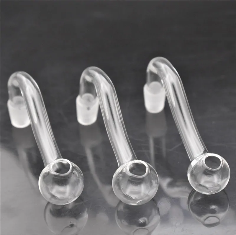 10mm 14mm 18mm hane hona klar tjock pyrex glas oljebrännare rör vattenrör för oljeriggar glas bong tjocka stora skålar för rökning