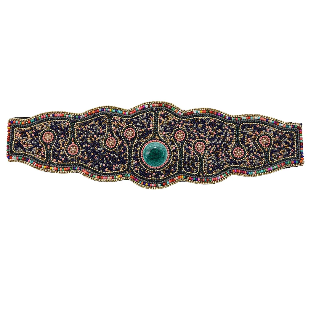 Charme étnica colorida resina contas com imitação pedra elástico strech ajustável cinto cintura barriga corpo jóias mulheres vestido acessório