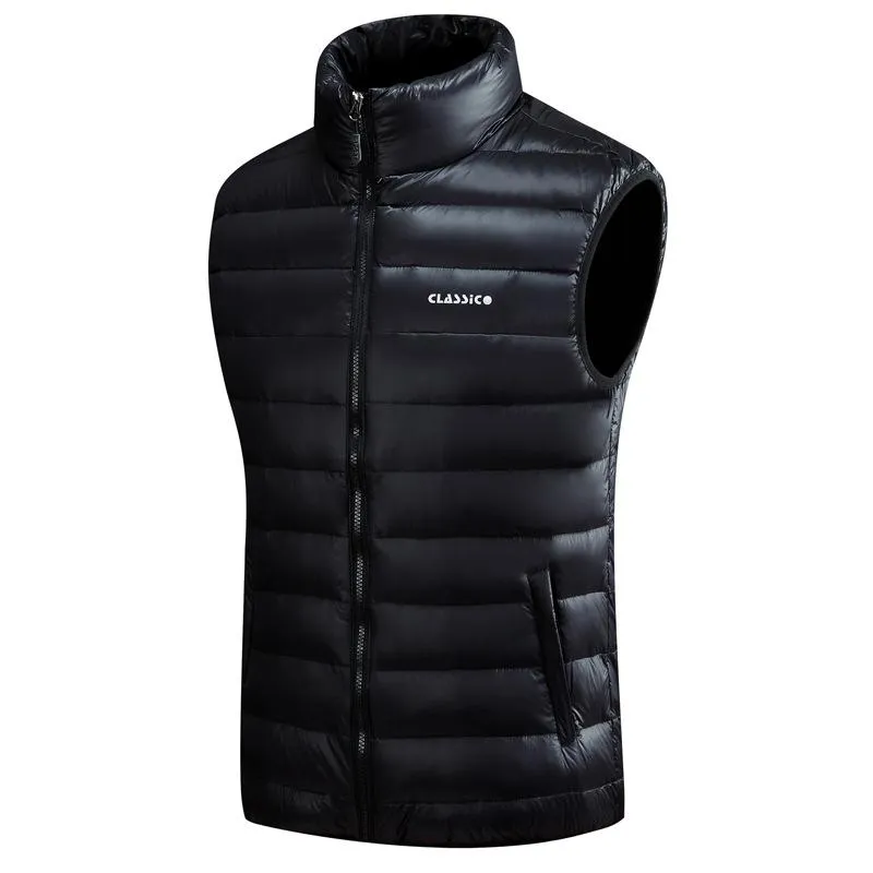 Gilet da uomo 4 colori Giacche invernali Gilet Uomo Moda senza maniche Cappotto con cerniera solido Cappotto Gilet caldo Plus Size S-5xl