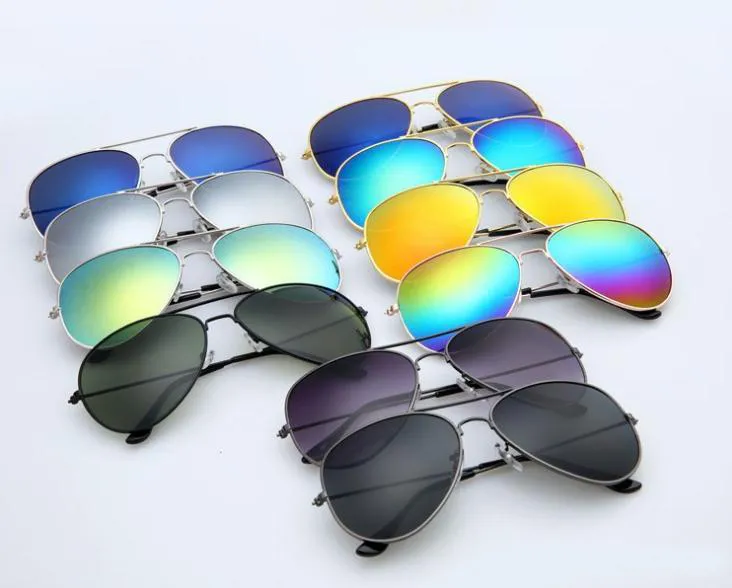 HOTsale 20 색상 남성과 여성 패션 디자이너 클래식 안경 복고풍 조종사 반사 선글라스 복고풍 야외 개구리 거울 선글라스