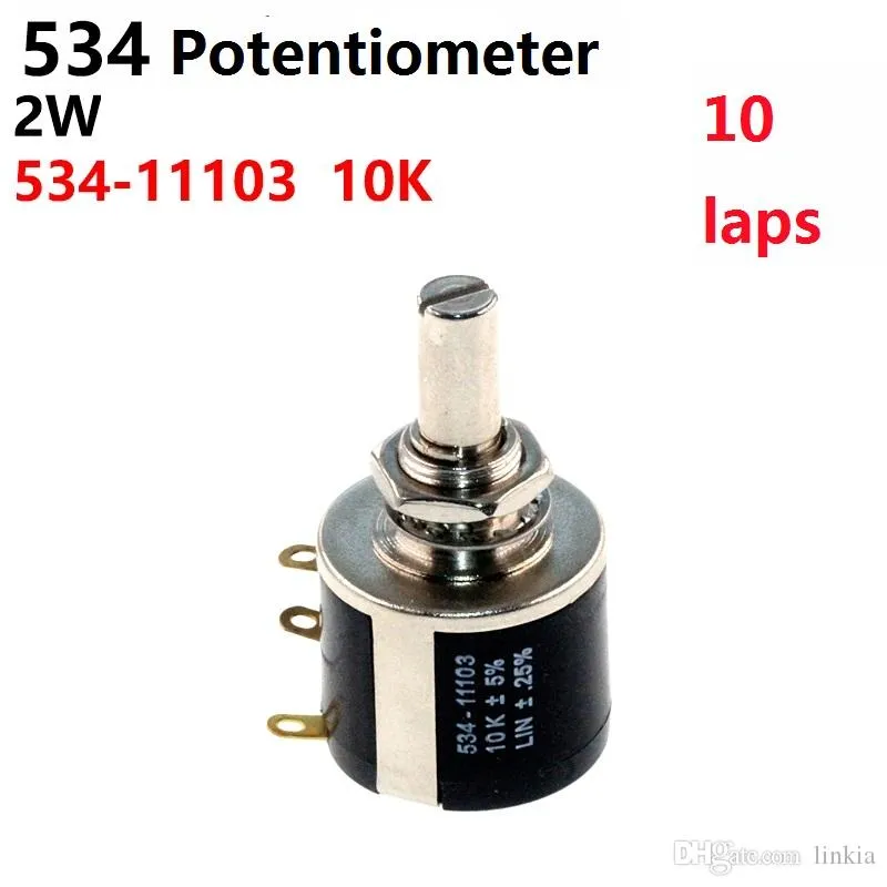 Potentiomètre bobiné multitours de précision 534-11103 534 10K 2W