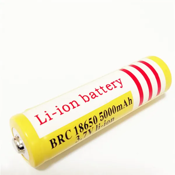 18650 Li-Ionen-Akku 5000 mAh Farbe Rot Batterie Flache Lithium-Batterie  kann in hellen Taschenlampen usw. verwendet werden.