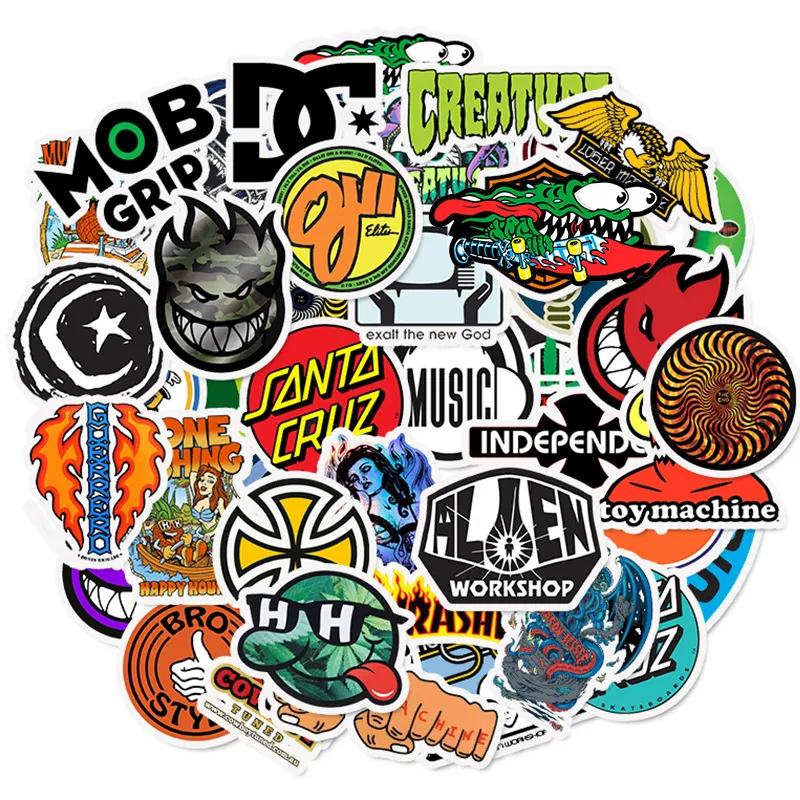 60 rock band music vinyl stickers cool car luggage stickers