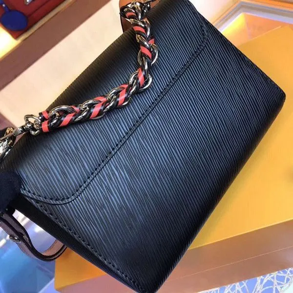 Women Chain Bags Rotating Button Water Ripple Pattern Satchel Luxury Designers Real Leather Crossbody Shoulder Bag Purse Messenger Handbag
