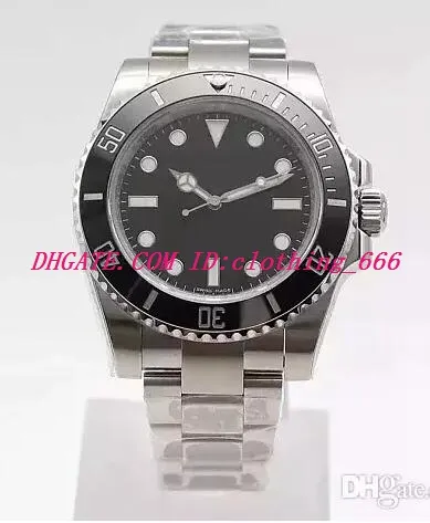 Mannen kijken 904L Steel 40mm 114060 Geen keramische Cal.3135 Automatische bewegingskalender Sapphire Sport Duik Waterdichte Luminous polshorloges