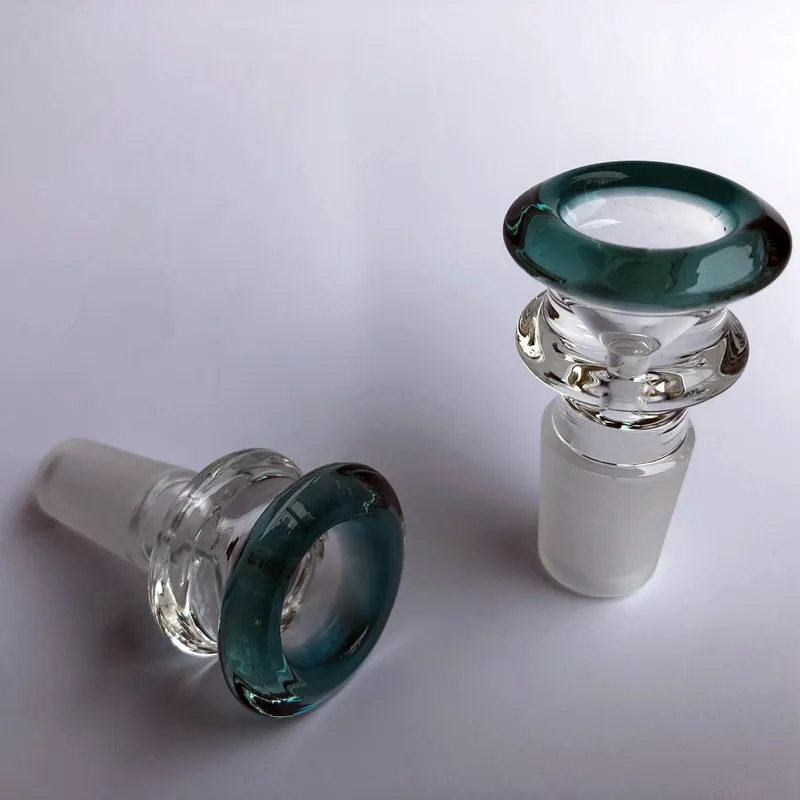 DHL gratis 14mm 18mm glazen tabakkom Kleur Mix Bong Kom Dubbele Lagen Mannelijke Kom Voor Waterleiding Dab Rig Glazen Roken Bowls