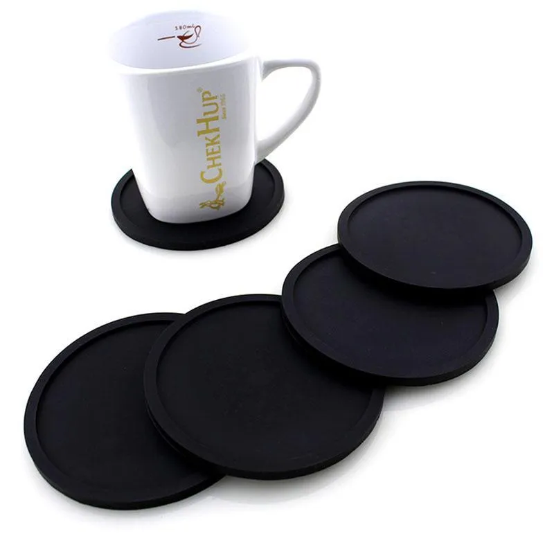 Silicone Drink Coaster Antislip Rubber Coasters Cup Dish Matten Opgeheven Lip vangt Waterpot Houder Duurzaam Flexibel Huis