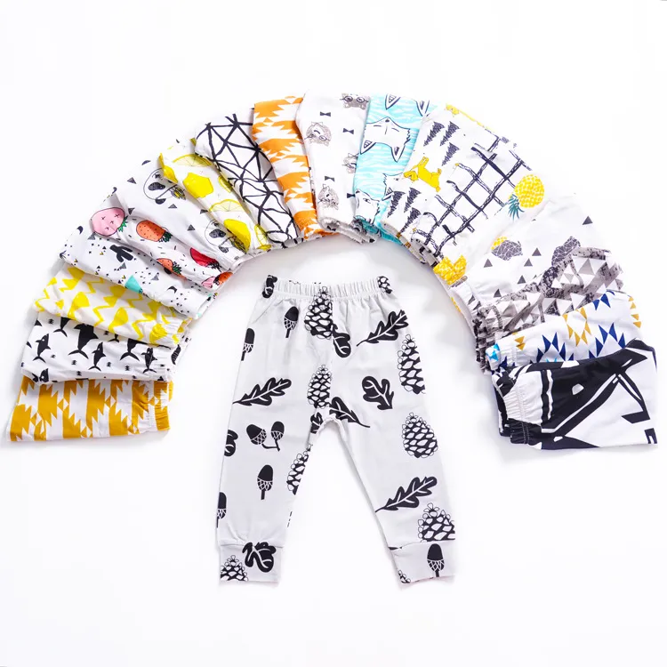 21 Design Kinder INS pp Hosen Mode Baby Kleinkinder Jungen Mädchen Tier Waschbär Panda Erdbeere geometrische Figur Drucken Hosen Hosen Legging