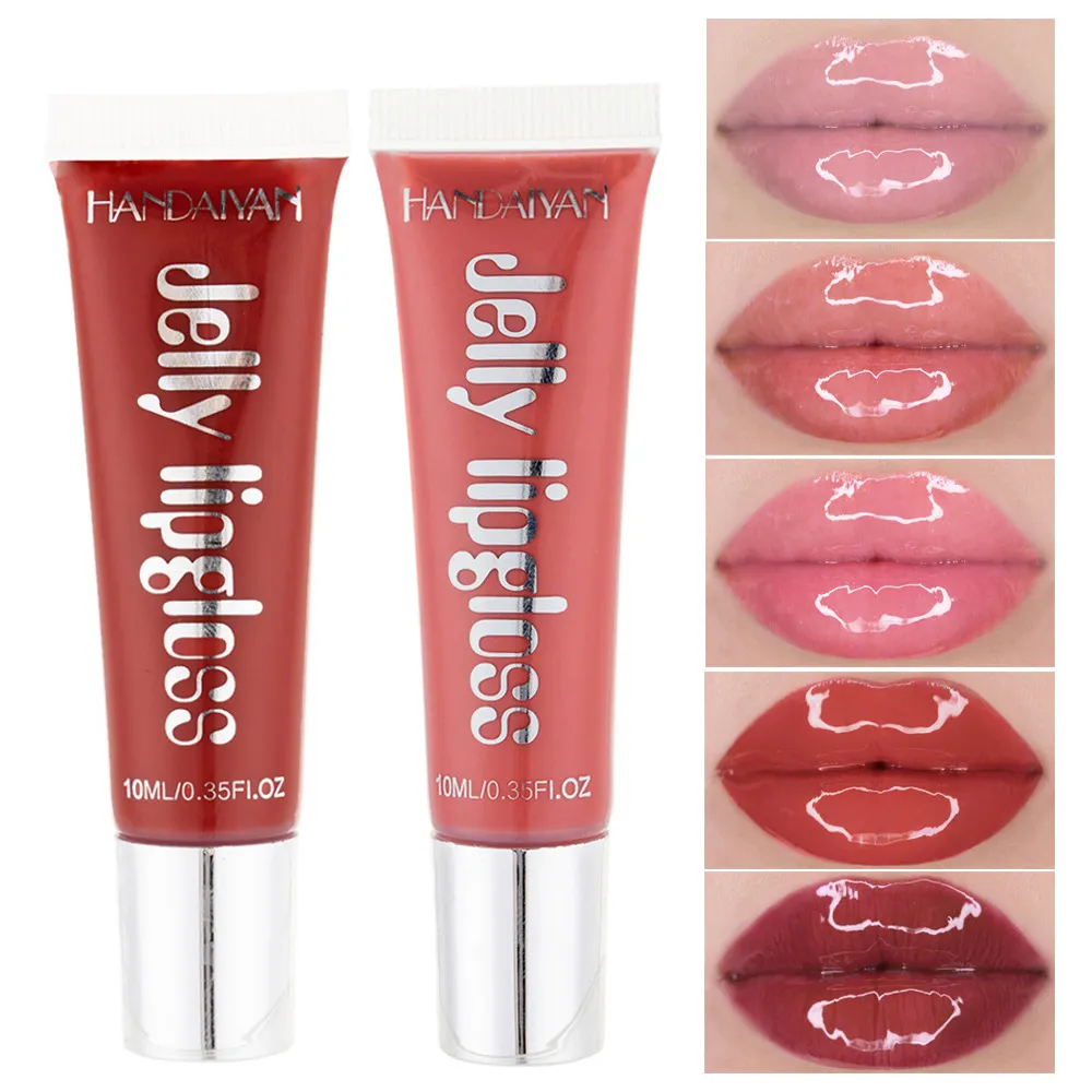 HANDAIYAN Candy Color Jelly Lip Gloss Lips Plumper Moisturizing Shine Lasting Liquid Lipstick Nourishing Lip gloss