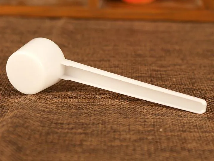 5g / 9ML Plastic Measuring Scoop 5 gram Food Grade PP Flat Spoon for  medical milk powder liquid - white 1000pcs/lot wholesale