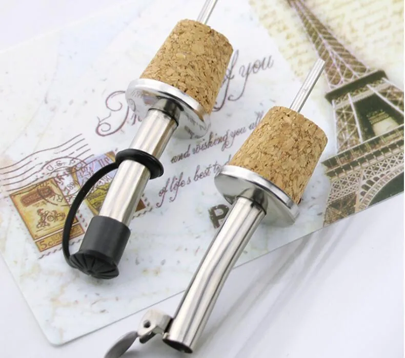 Wooden Cork Red Wine Pourer Oil Champagne Wine Bottle Stopper Plug Wine Tasting Marking Tools