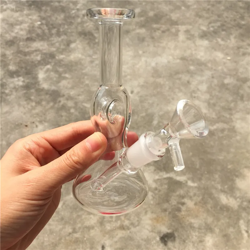 New Arrival: 5.5-Inch Mini Hookah Bong - Small Glass Water Pipe with Clear Color and New Design