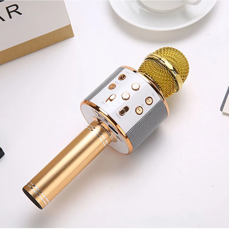 Acheter Portable sans fil Bluetooth Karaoke Microphone Ktv Microphone de  poche Haut-parleur pour enfants Scène musicale Jouet Musique Chant  Haut-parleur Enfants Cadeau