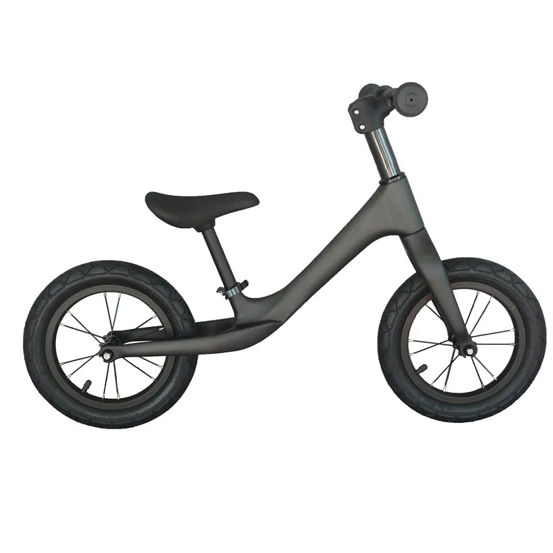 12-inch Children's balance bike suitable for 2-6 year olds Kids carbon fiber 3k matte frame + aluminum wheels