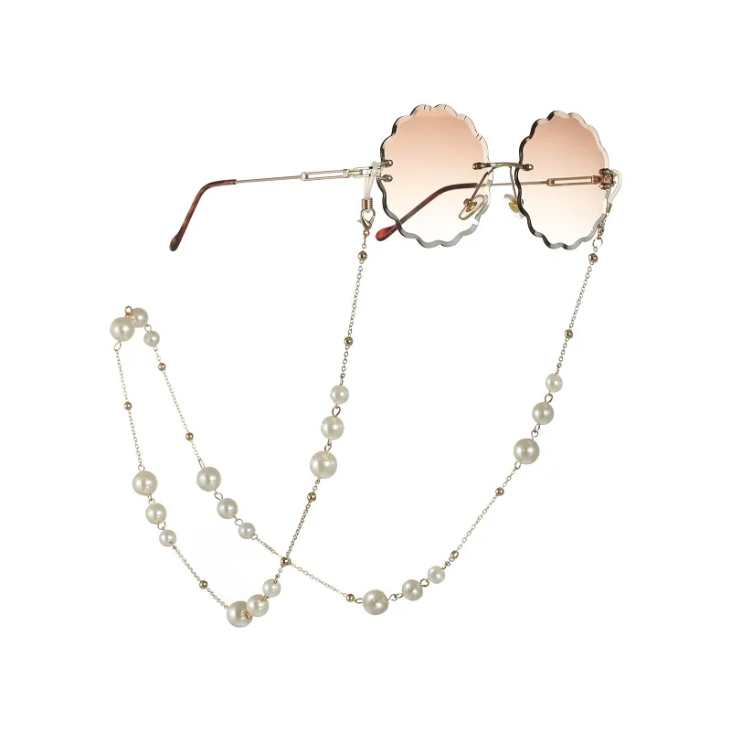 Économisez gros sur les achats en gros de Chaîne De Lunettes De Soleil  Perles Elegant Pearl Eyeglass Chain Corde De Support De Verres Perlé À La  Mode