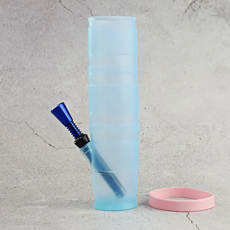 5 Colors 200MM Portable Unbreakable Bongs colorful Silicone Smoking Water Pipes Washable Foldable