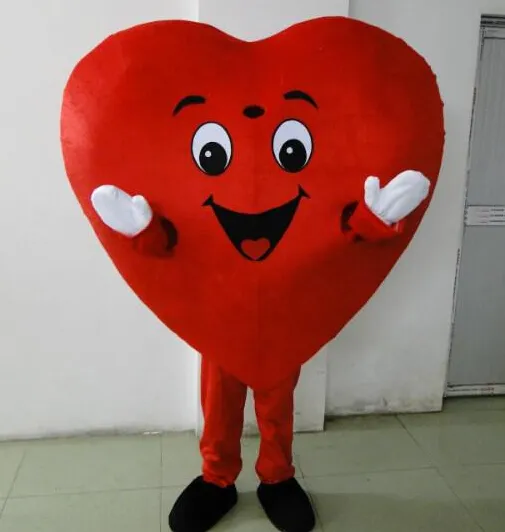 Personaggio dei cartoni animati del costume della mascotte del cuore rosso personalizzato professionale Mascotte della donazione di sangue Vestiti Vestito operato dal partito di Halloween di Natale