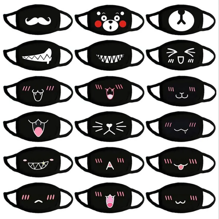 Cotton Dustproof Face Boca Máscara Anime Dos Desenhos Animados Kpop Sorte  Urso Mulheres Homens Muffle Face Boca Máscaras GD54 De $436,21