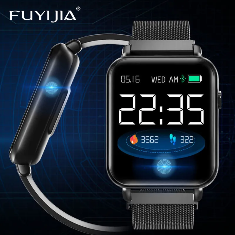 Fuyijia 2019 New Relogio Masculino 1.3インチ巨大なスクリーンスマートウォッチメンズブランドウォッチ防水男性腕時計多機能時計Y19052103