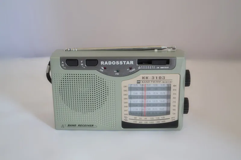 Hoge kwaliteit Draagbare Radio Multifuction FM Stereo FM AM SW-ontvanger 10 Band Stereo Radio Mini Radio