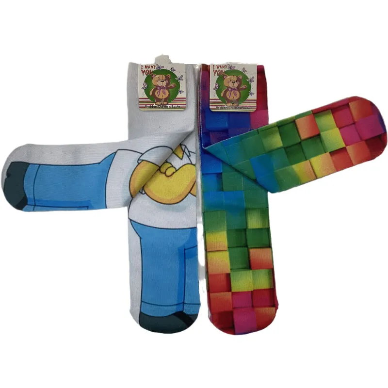 3d gedruckt Socken Fashion Design Kinder Individuell bedruckte Socken / maßgeschneiderte Kinder Socken