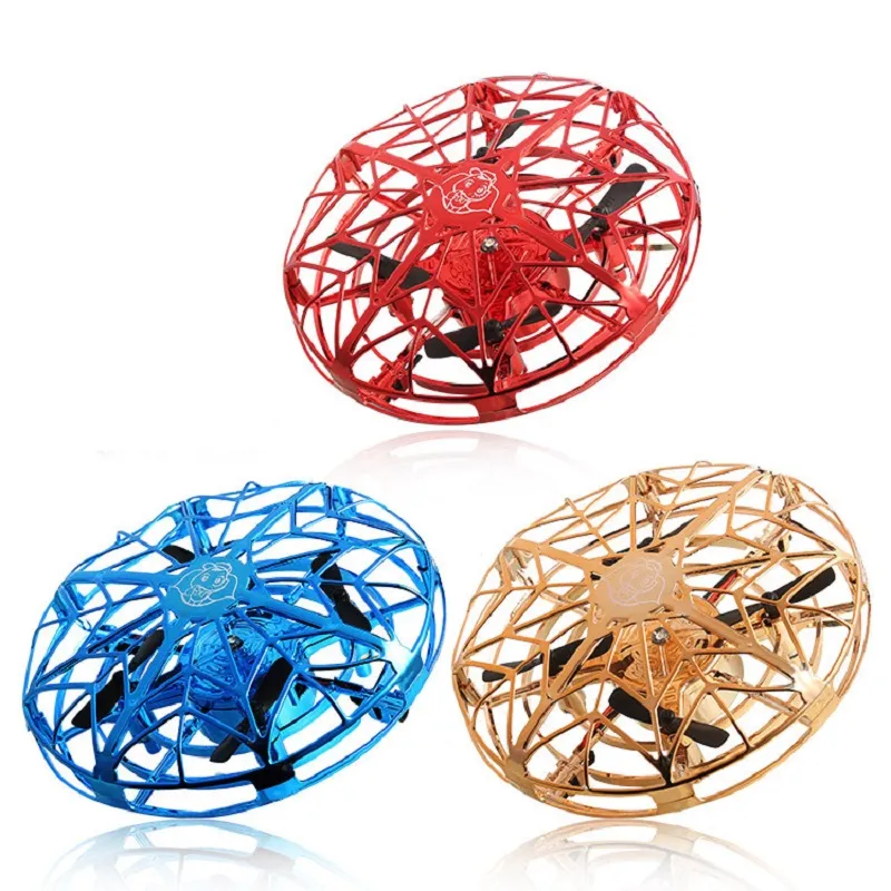 UFO Gest Induktionsupphängning Flygplan Smart Flying Saucer med LED-lampor UFO Ball Flyaircraft RC Toys LED-Gift Drone