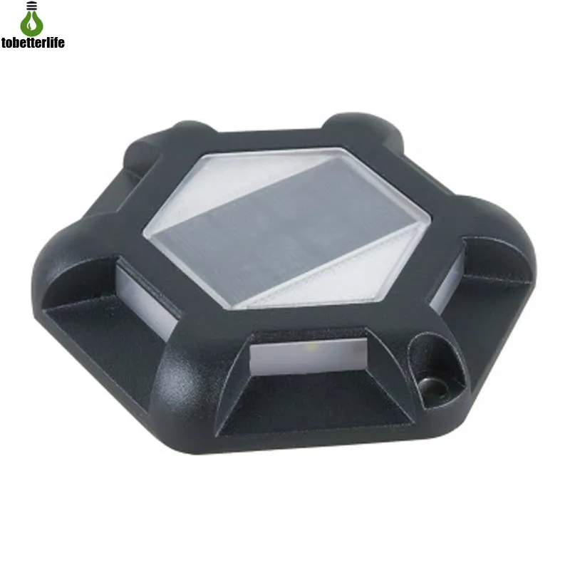 Hexagon Solar Underground Lampa Solväg Ljus Aluminium IP65 6LED Road Dockway Dock Path Ground Light